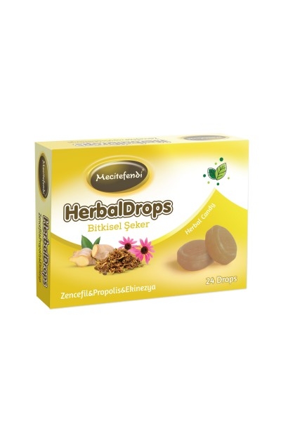 MECİTEFENDİ BİTKİSEL ŞEKER DROPS (ZENCEFİL&PROPOLİS&EKİNEZYA) 24 ’LÜ